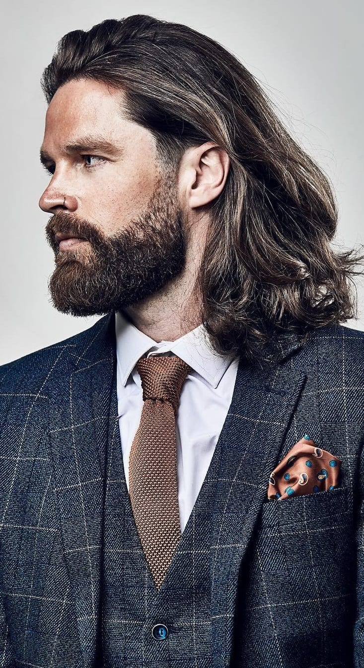 27 Best Long Hairstyles For Men - It gives men a rugged ... (733 x 1344 Pixel)